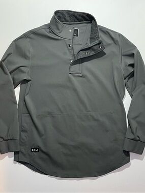 BYLT Elite Fairway Pullover, 1/4 Zip, Magnetic Snaps, Men’s Large, Gray